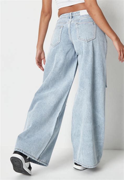 Recycled Light Blue Low Rise Baggy Boyfriend Jeans Missguided