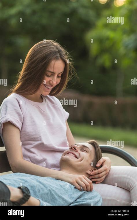 Man Lying On Womans Lap Hi Res Stock Photography And Images Alamy