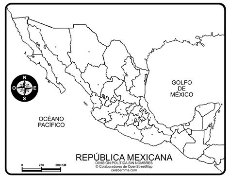 Mapa República Mexicana Mapas De México Para Descargar E Imprimir