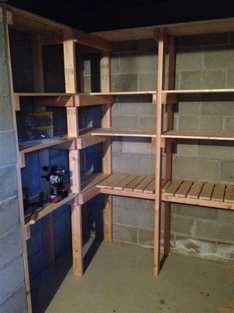 My Basement Cold Room Storage Shelves I Built These In A U Shape To