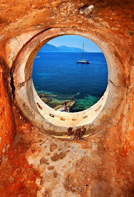 Window To The Ionian Sea Greece Photo Taken Through The Window Of
