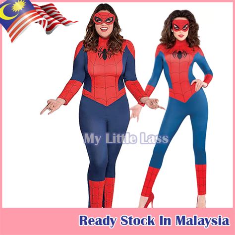 Adult Sexy Spider Girl Catsuit Woman Dress Up Costume Lazada