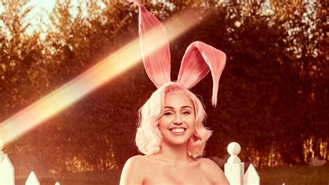 Miley Cyrus Rocks Easter Bunny Ears Pink Hair In Whimsical Photoshoot