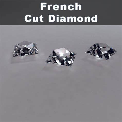 3d Model French Cut Diamond