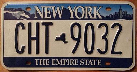 New York The Empire State Licence Plates Room Stickers License