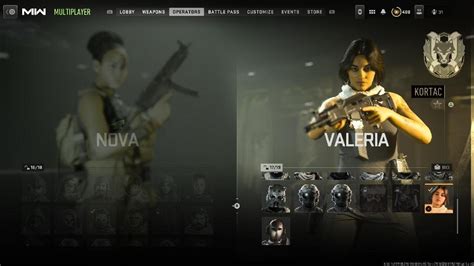 Call Of Duty Modern Warfare 2 Season 3 All Valeria Operator Skins Youtube