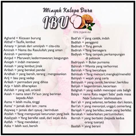 Maka, dalam keterujaan kita menyambut kedatangan orang baru. Senarai Nama Anak Perempuan Yang Mempunyai Maksud Baik ...
