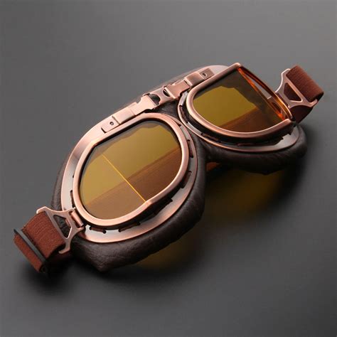 Motorcycle Goggles Glasses Vintage Motocross Classic Goggles Retro Aviator Pilot Cruiser