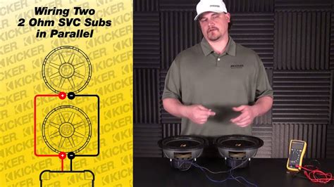 Total impedance = sub impedance x total # of subs. Subwoofer Wiring: Two 2 ohm Single Voice Coil Subs in Parallel - YouTube