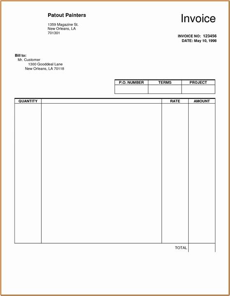 Blank Printable Invoice Forms Templates Restiumani Resume D9lzageoj2