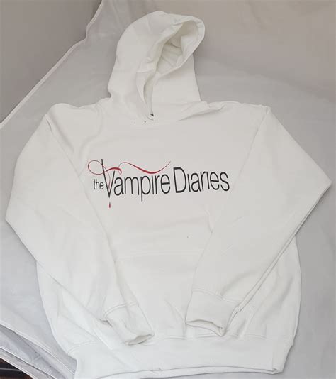 Vampire Diaries Hoodie Age 3 13yrs Adult S Xxl White Etsy