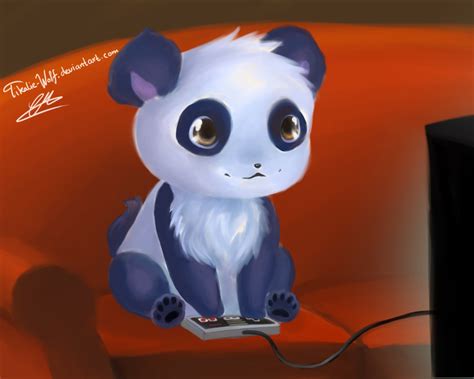 Gaming Panda By Tikalie Wolf On Deviantart