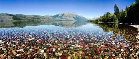 Lake Mcdonald And Its Colorful Stones
