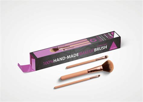 Handmade Beauty Brush Box Packaging Mockup