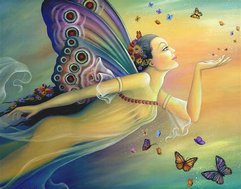 Butterfly Fairy Painting By Bk Lusk Fine Art America