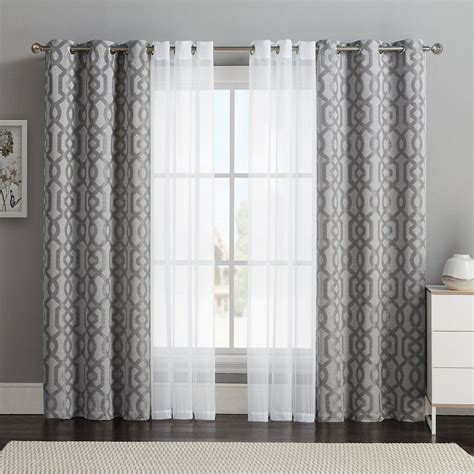 Vcny 4 Pack Barcelona Double Layer Curtain Set Curtains Living Room