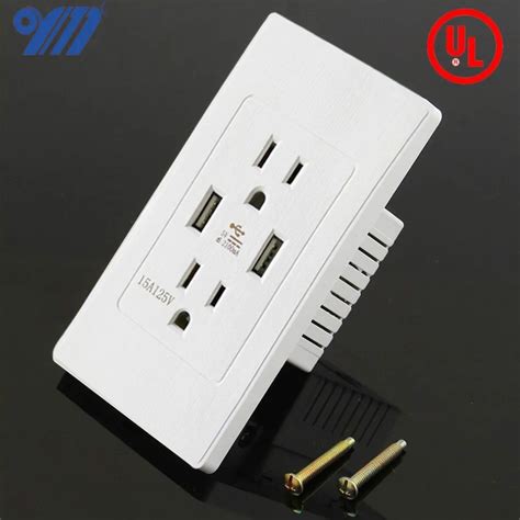 Us 2 Usb Ports Home Wall Charger Adapter Socket Dual Usb Port Outlets