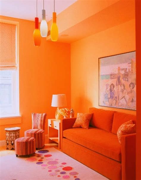 Salas Decoradas En Naranja Colores En Casa