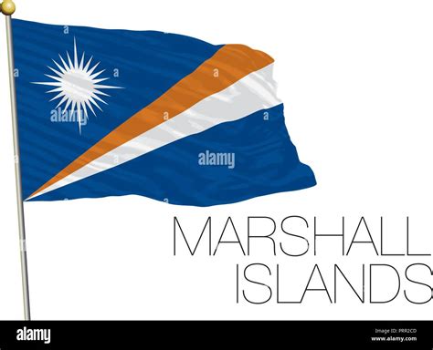 Marshall Inseln Offizielle Flagge Vector Illustration Stock