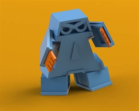 26 colourful letters transformable to unique robots reads the packaging. 3D Printed Alphabet Robot - A by Azrael | Pinshape
