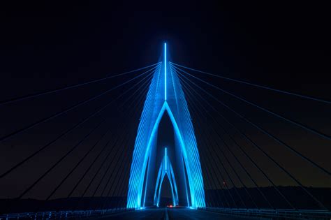 Longest Cable Stayed Bridge In Africa Lit Up With Philips Leds Morocco