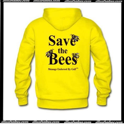 Save The Bees Back Hoodie Save The Bees Hoodies Bee
