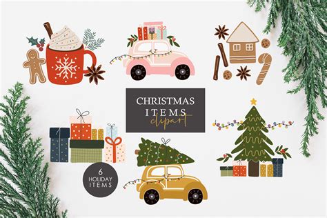 Christmas Clipart Holiday Elements By Designecshop Thehungryjpeg