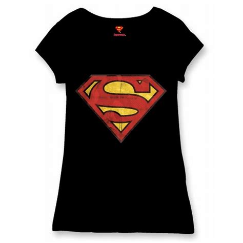 Tee Shirt Femme Noir Logo Superman 1007