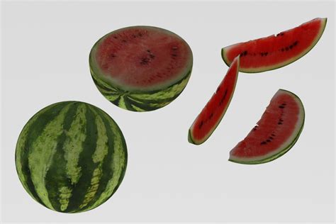 Watermelon 3d Model Food Cgtrader