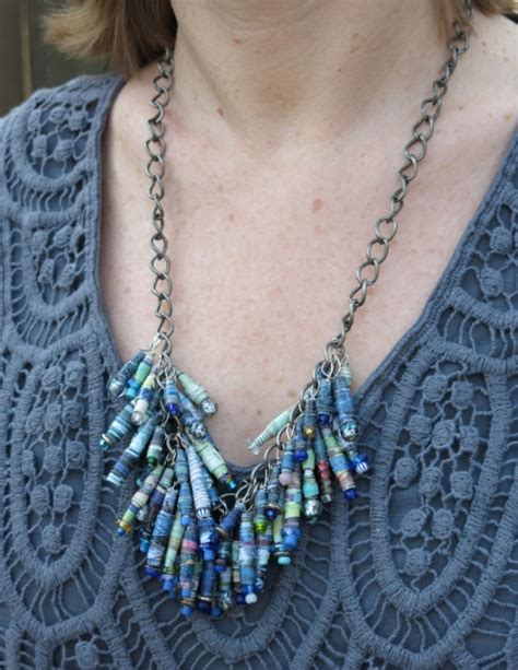 Diy Jewelry Craft How To Make A Bib Necklace Using Recycled Beads Made