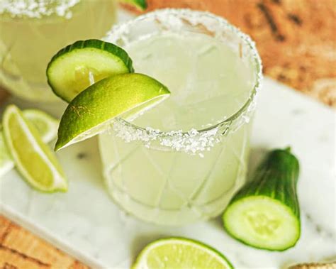 Cucumber Lime Margarita Recipe The Edgy Veg