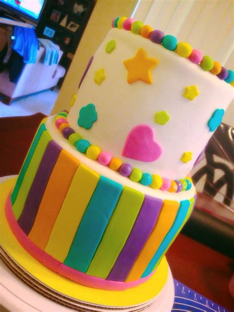 Neon Hello Kitty Cake Matches The Party City Birthday Supplies