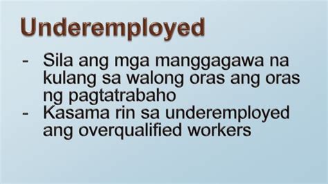 Kawalan Ng Trabaho Unemployment