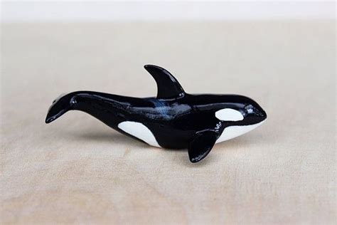 Orca Whale Figurine By Byrdis On Etsy Elroy Orca Whales Diy Clay