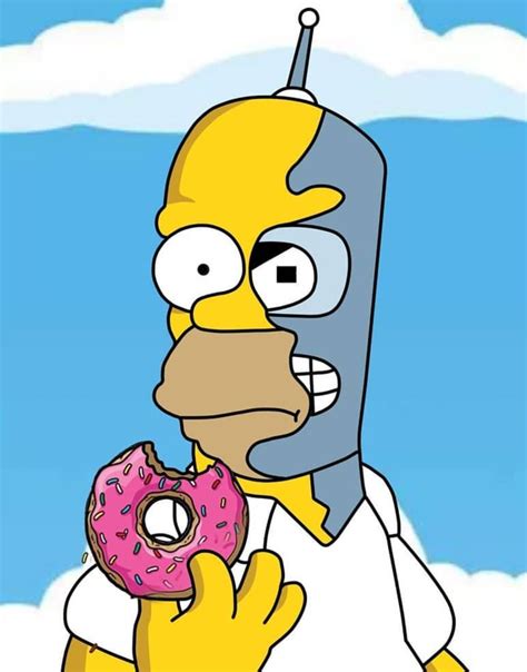 Homer X Bender Futurama Футурама Иллюстрации Мультфильмы