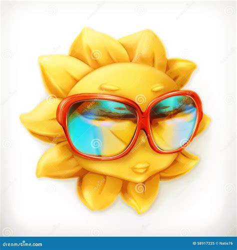 Hot Summer Sun Stock Vector Illustration Of Style Cartoon 58917225