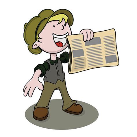 Newspaper Delivery Boy Pic Illustrations Royalty Free Vector Graphics