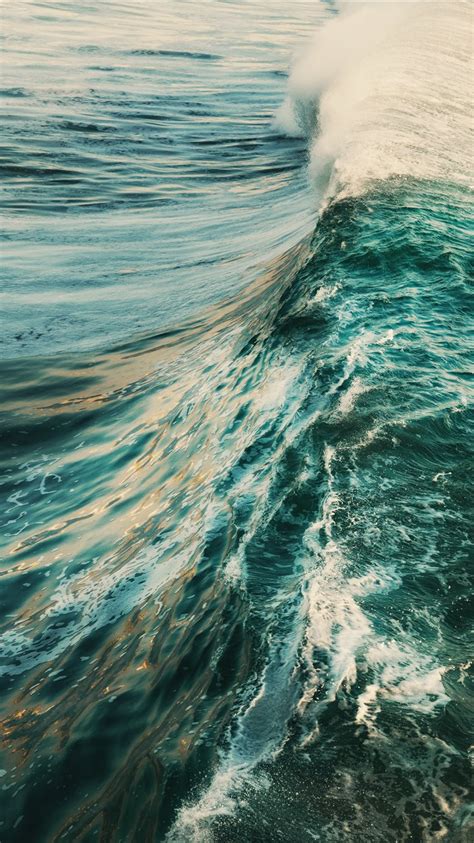 Blue Ocean Waves During Daytime Iphone 8 Wallpapers Free Download