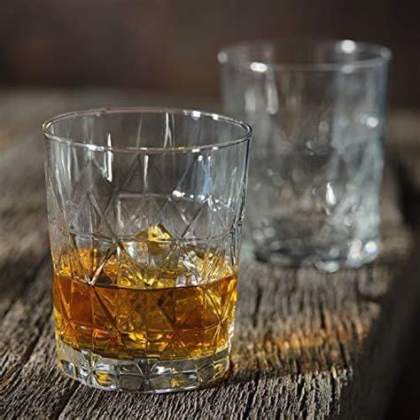 Premium Bourbon Glasses Neat Whiskey Glass Set With Diamond Cut Desig Advanced Mixology