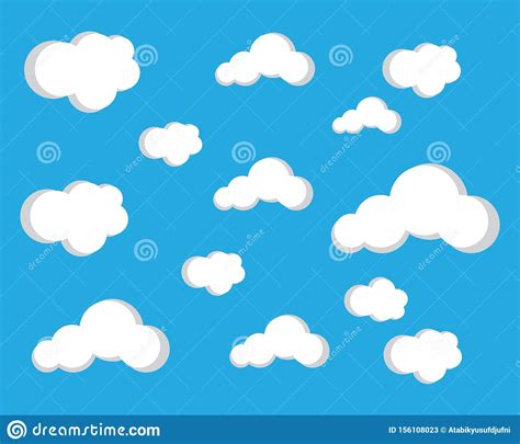 Blue Sky With Cloud Background Vector Illustration Stock Vector