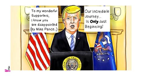 President Trump White House Speech Political Editorial Cartoon