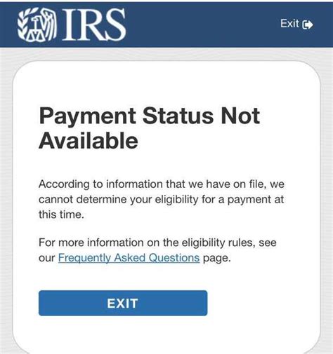 We will update here if we. 'Payment status not available' error message from IRS website greeted Americans hoping to find ...