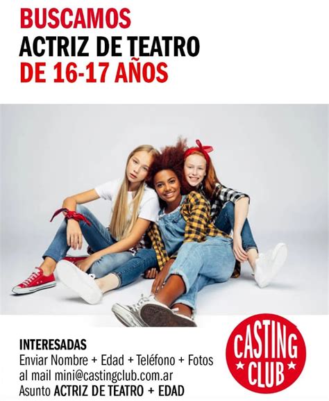 casting en arg se buscan actrices de teatro de 16 17 años para comercial