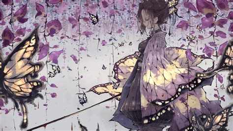 Butterfly Girl Demon Slayer Wallpaper 4k