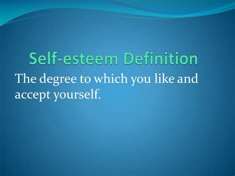 Ppt Self Esteem Definition Powerpoint Presentation Free Download