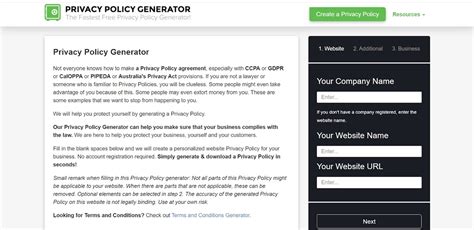 However, you must be certain that the service offers custom options backed by verifiable legal expertise. 11+ Best Online Privacy Policy Generators for Shopify ...