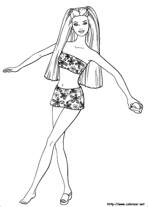 Imágenes de Barbie para pintar | Colorear imágenes