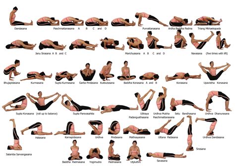 Yoga Poses Chart Seated Yoga Poses Ashtanga Yoga Poses
