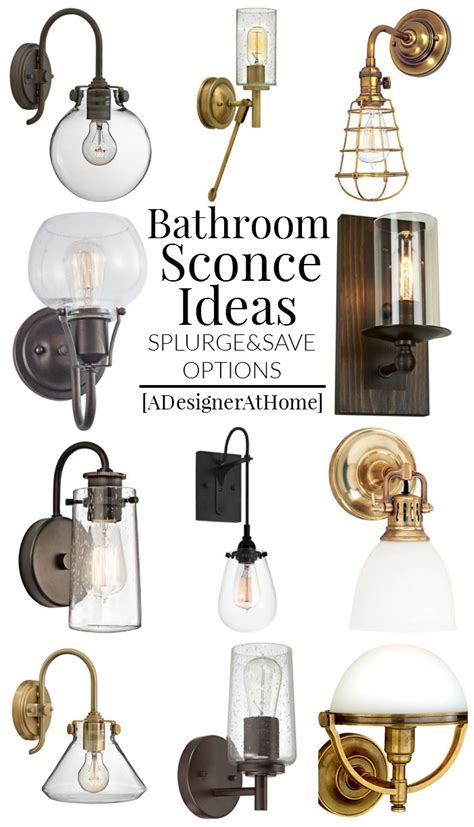 Sconces are clearly a popular choice for bathroom lighting—they're most commonly mounted above or on either side of a mirror. Bathroom Vanity Lighting Options - A Designer At Home