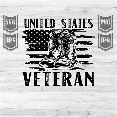 Us Veteran Svg File Distressed Flag Svg Veteran Shirt Etsy